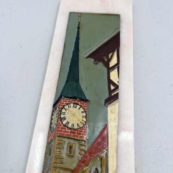 Vintage Handmade Painted Cutout Metal Wall Art "Kirche" Wurttemberg Germany - Picture 3 of 9